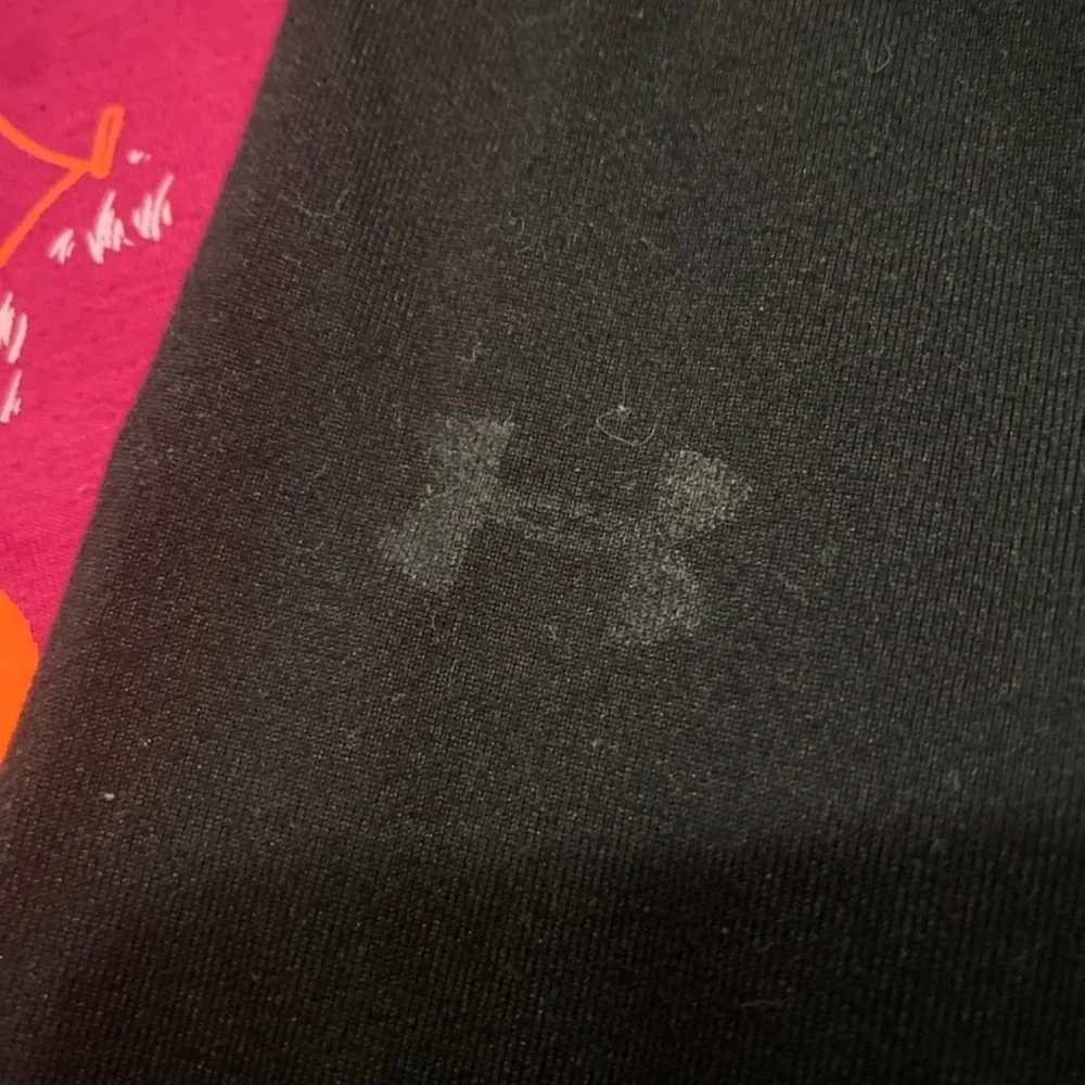 Under Armour Kids' Pink Graphic camping Top and Black Leggings Set 12m